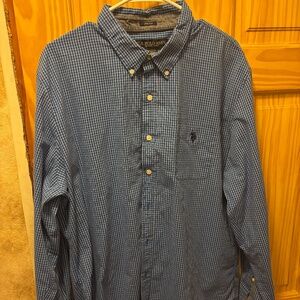 XXL Polo button down oxford blue